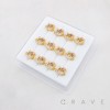 MULTI CZ KITTY CAT 316L SURGICAL STEEL L-SHAPE NOSE BOX